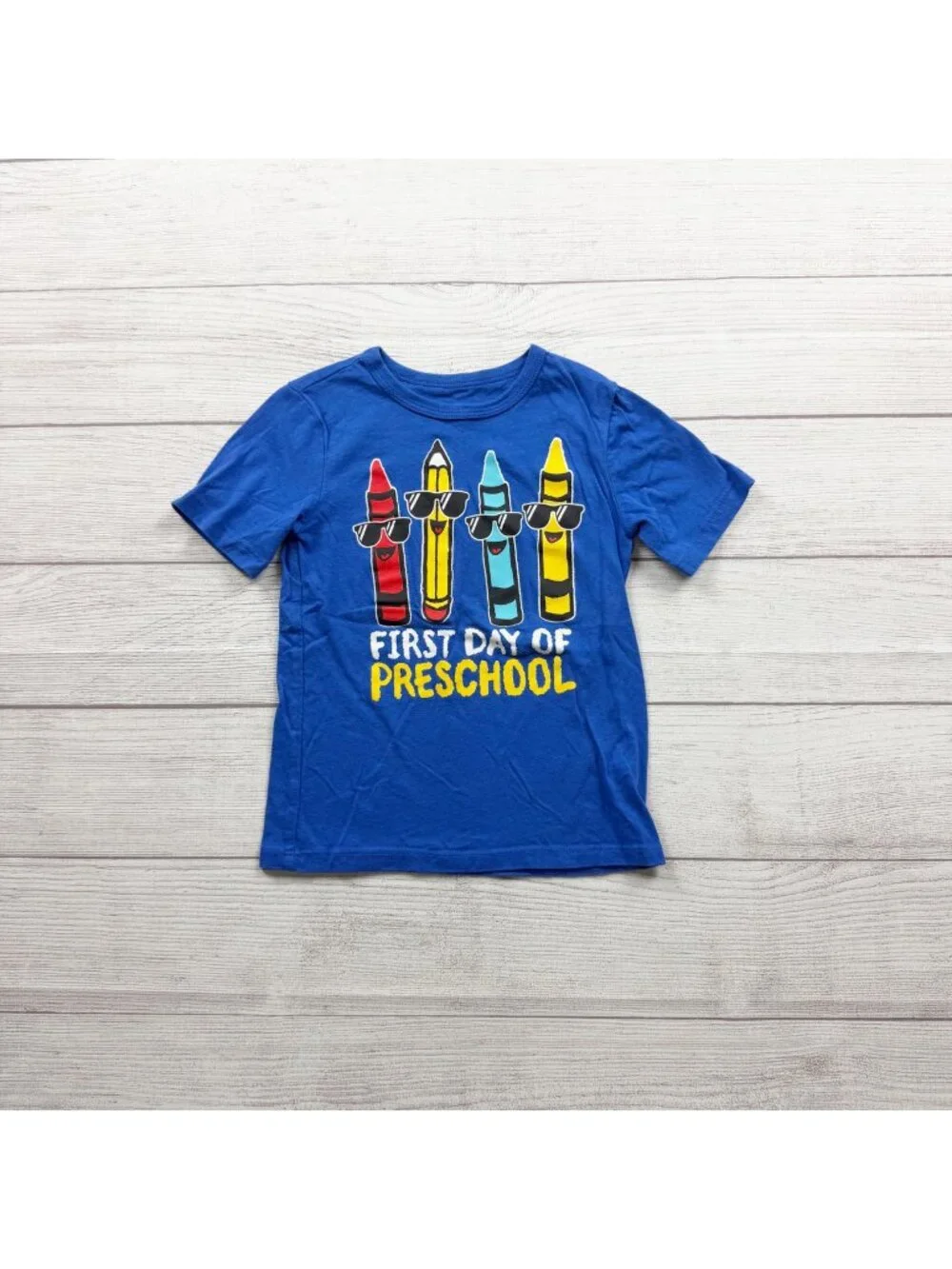 The Children's Place Crayon Graphic T-Shirt First Day Of Preschool 4T